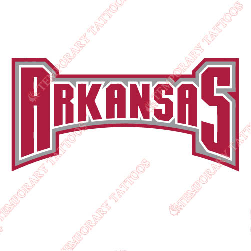 Arkansas Razorbacks 2001 2008 Wordmark Logo1 Customize Temporary Tattoos Stickers N3740